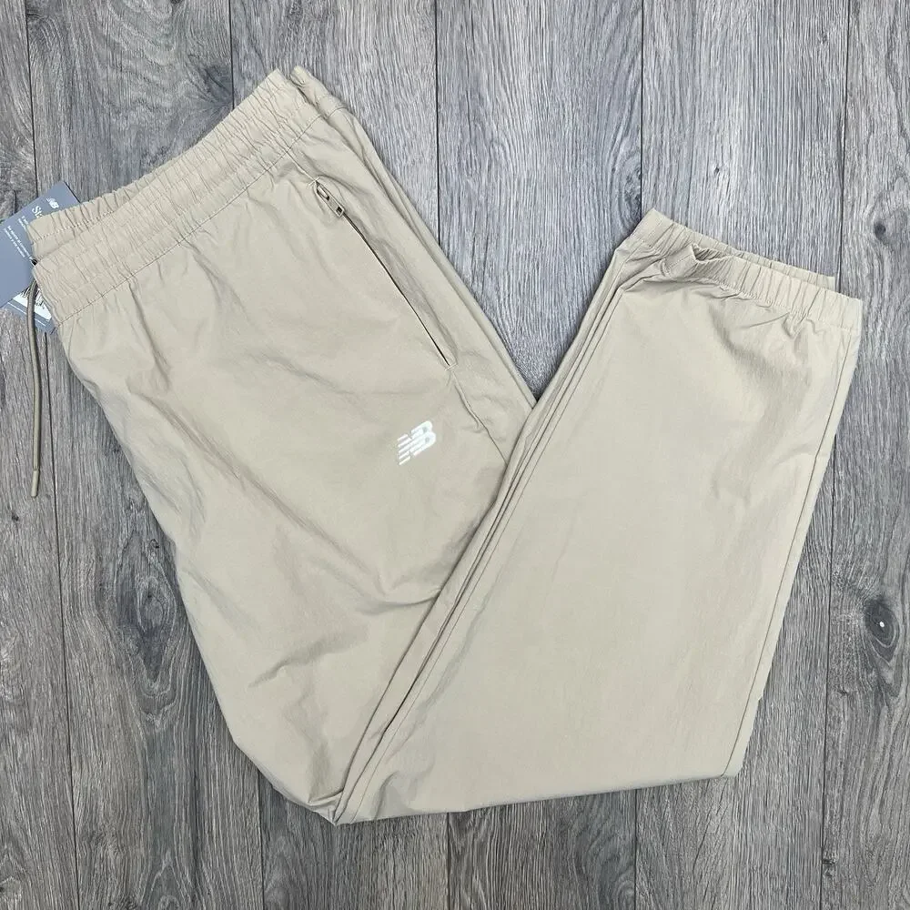 New Balance Jogger Pants Size 2XL Mens Stoneware Beige Athletic Stretch Woven
